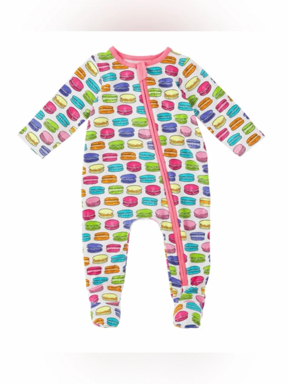 MUD PIE Bamboo Baby Macaron Sleeper - 6-9M